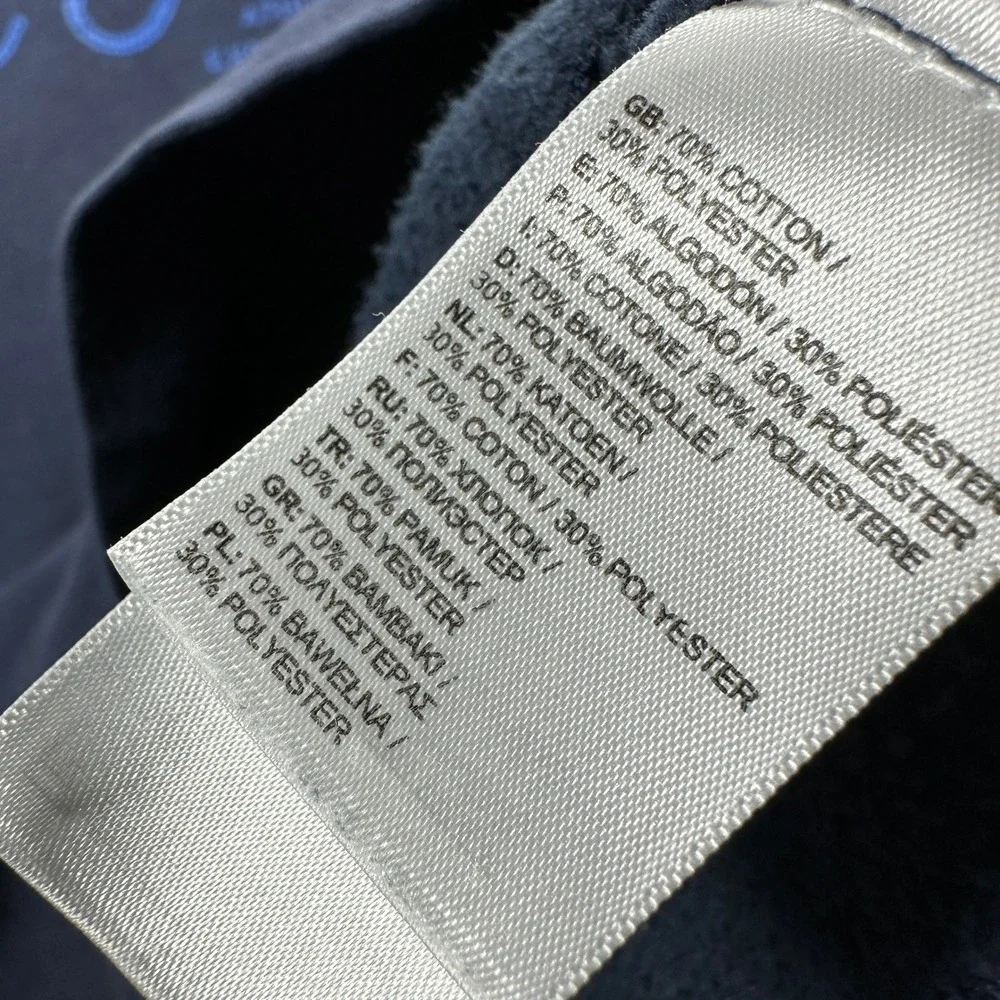 The North Face Hoodie‎ Mens Medium Navy Blue Graphic Fleece Pullover Sweatshirt
